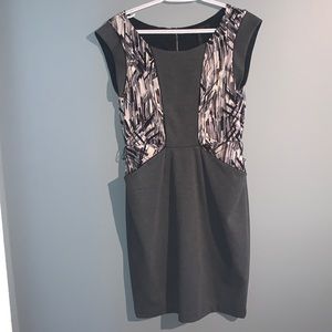 BCBG stretchy grey dress with pockets